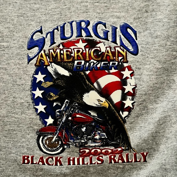 Y2k America biker Sturgis Crewneck shirt - Picture 2 of 3